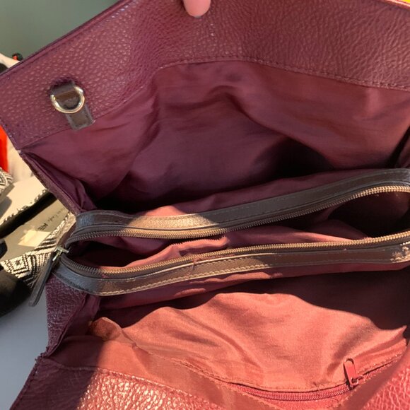 Burgundy Striped Purse - Picture 4 of 7